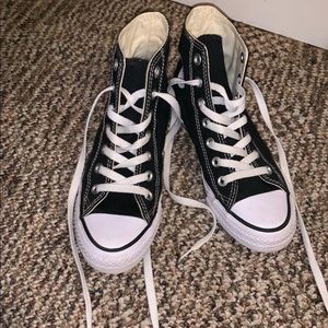 Black high top converse